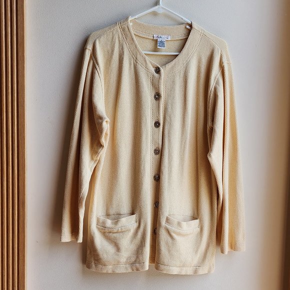 Talbots Yellow Button Down Cardigan Size Small - Picture 7 of 14
